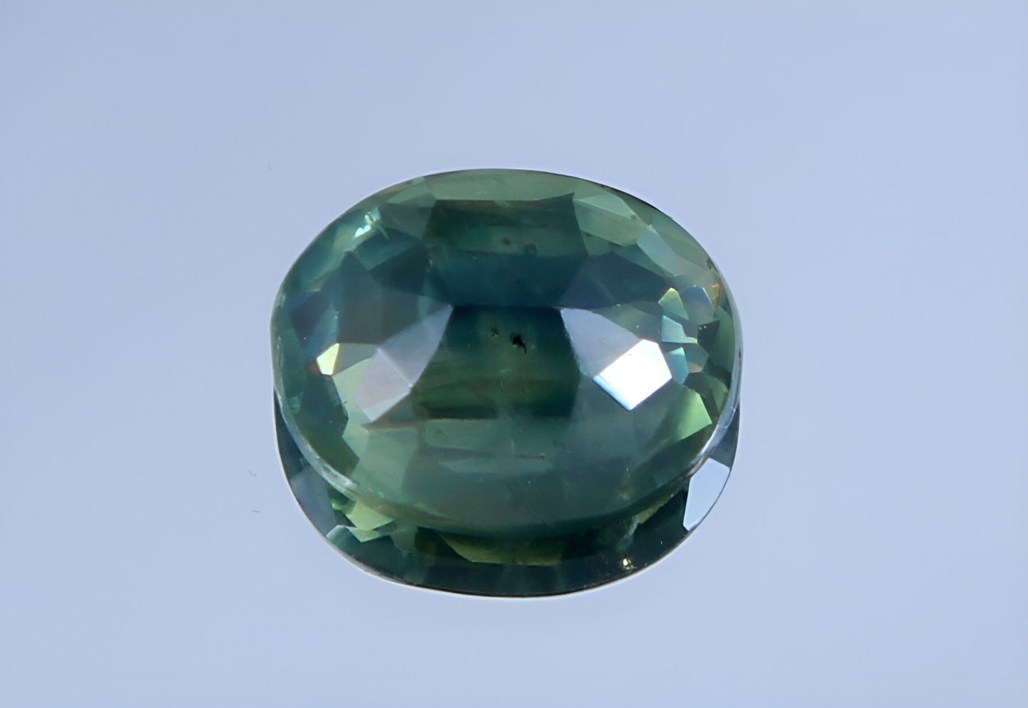 Stunning natural green Teal Sapphire oval cut shape faceted loose gemstone 0.44 Carat for jewelry making, September birthstone