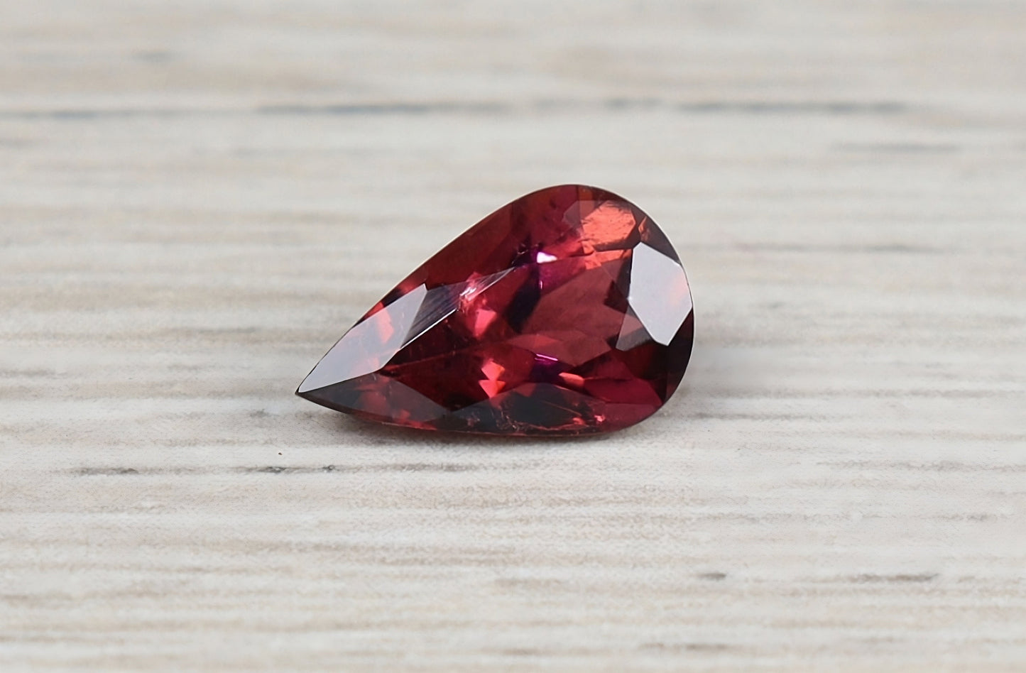 Natural GSI Certified Rubellite Tourmaline Pear Cut 1.15 Ct Loose Gemstone, Genuine Rubellite Unmounted Gemstone