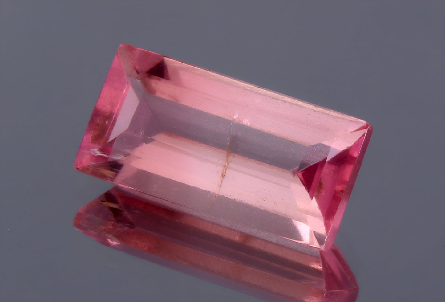 Natural GSI Certified Rubellite Tourmaline Baguette Cut 1.32 Ct Loose Gemstone, Genuine Rubellite Unmounted Gemstone
