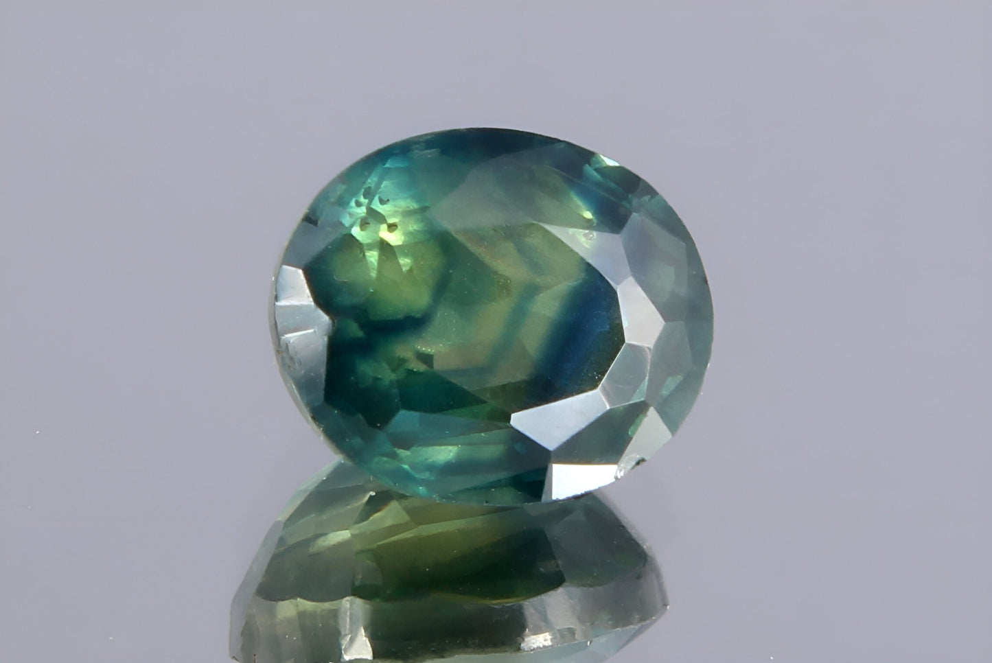 Stunning natural Teal Sapphire oval cut shape faceted loose gemstone 0.53 Carat for jewelry making, September birthstone