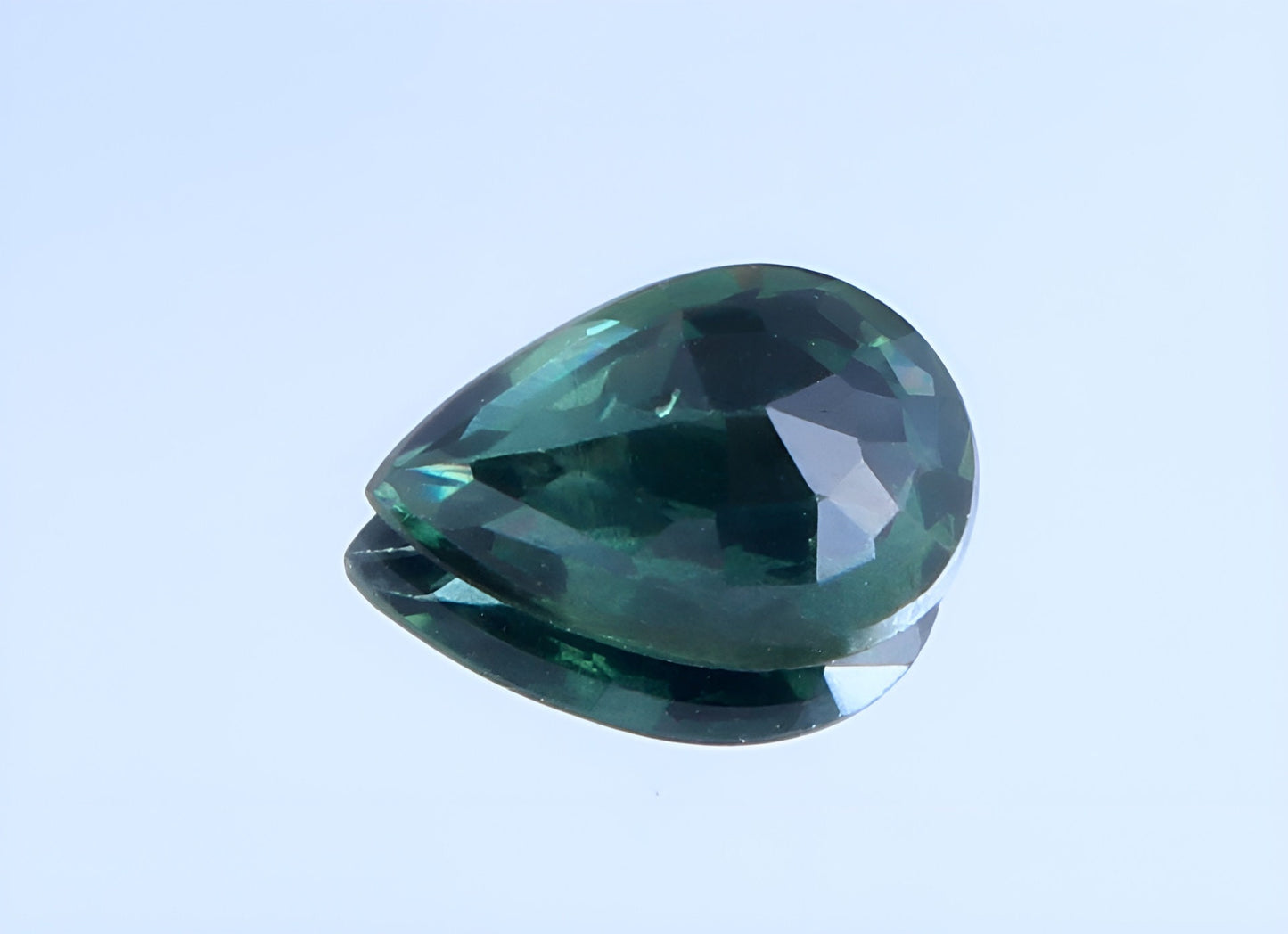 Stunning natural Teal Sapphire Pear cut shape faceted loose gemstone 0.41 Carat for jewelry making, September birthstone