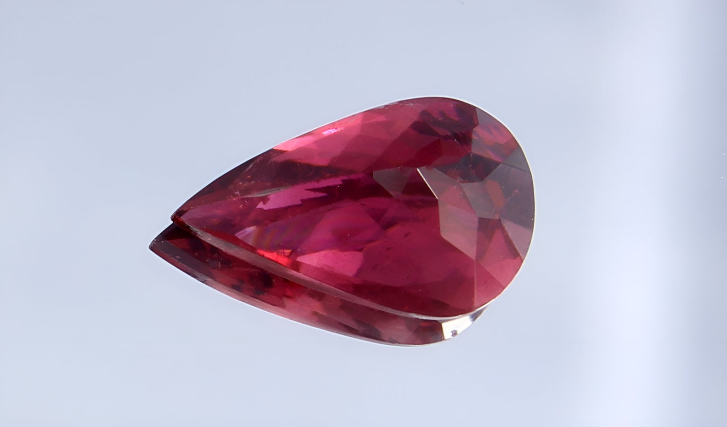 Natural GSI Certified Rubellite Tourmaline Pear Cut 1.15 Ct Loose Gemstone, Genuine Rubellite Unmounted Gemstone