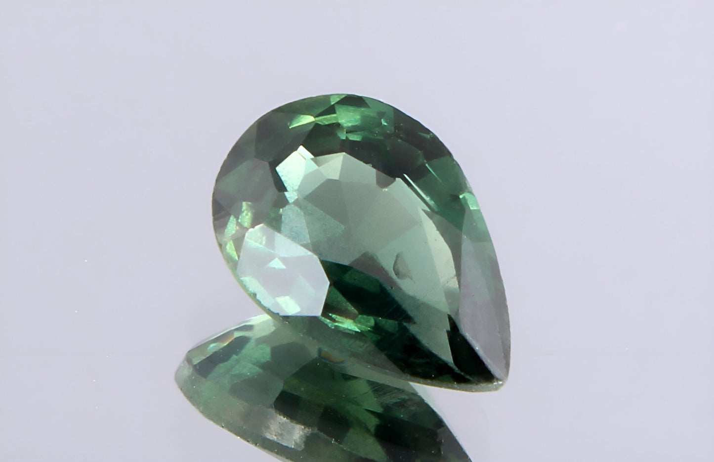 Stunning natural Teal Sapphire Pear cut shape faceted loose gemstone 0.41 Carat for jewelry making, September birthstone