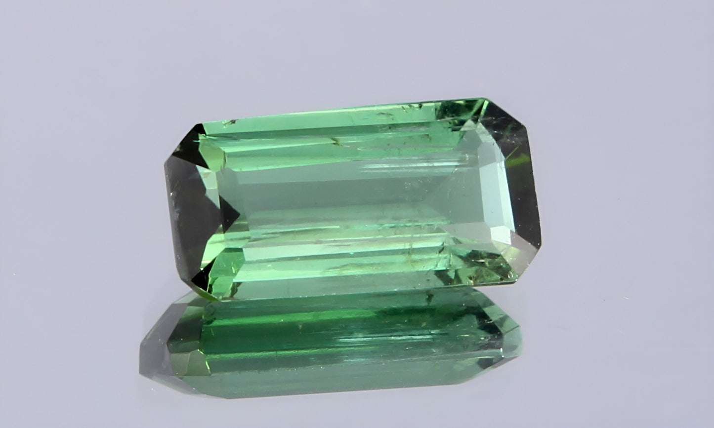 GSI Certified Natural Verdelite Tourmaline Octagon Cut 1.10 Ct Loose Gemstone, Green Tourmaline Unmounted Faceted Gemstone