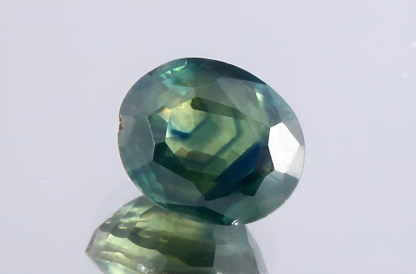 Stunning natural Teal Sapphire oval cut shape faceted loose gemstone 0.53 Carat for jewelry making, September birthstone