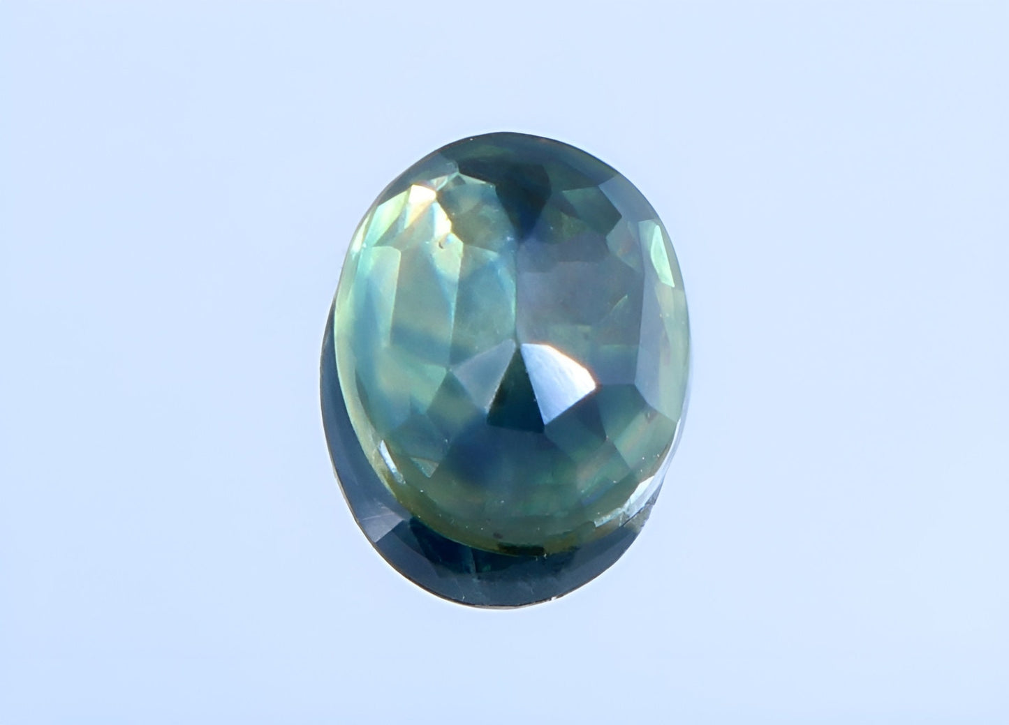 Stunning natural Teal Sapphire oval cut shape faceted loose gemstone 0.53 Carat for jewelry making, September birthstone
