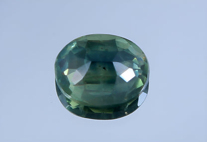 Stunning natural green Teal Sapphire oval cut shape faceted loose gemstone 0.44 Carat for jewelry making, September birthstone