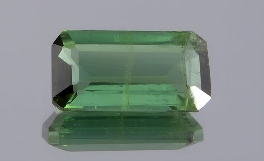 Natural GSI Certified Verdelite Tourmaline 1.83 Ct Octagon Cut Loose Gemstone, Genuine Unmounted Green Tourmaline Faceted Gemstone