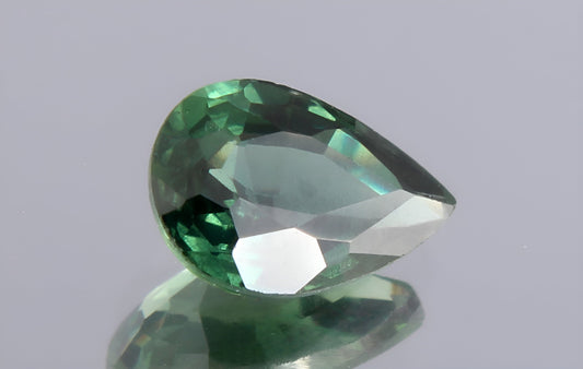 Stunning natural Teal Sapphire Pear cut shape faceted loose gemstone 0.41 Carat for jewelry making, September birthstone