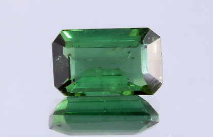 GSI Certified Natural 1 Ct Verdelite Tourmaline Octagon Cut Loose Gemstone, Genuine Green Tourmaline Unmounted Gemstone For Jewelry Making