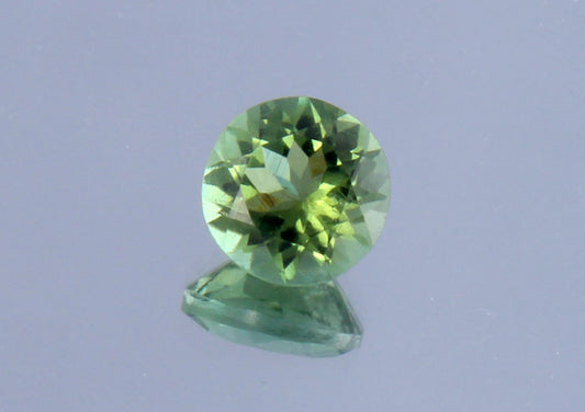 High Grade IGI Certified 1.17 Ct Green Verdelite Tourmaline Round Cut 6.54 - 6.67 x 4.28 mm Loose Gemstone For Jewelry Making
