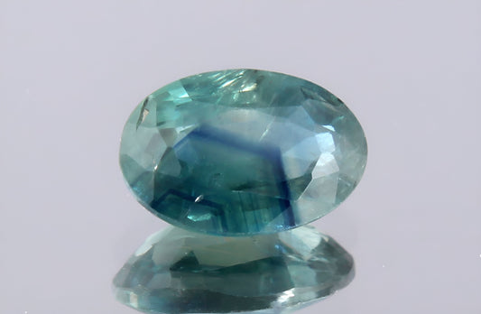Stunning Natural Teal Sapphire oval cut shape faceted loose gemstone 0.46 Carat for jewelry making, September birthstone