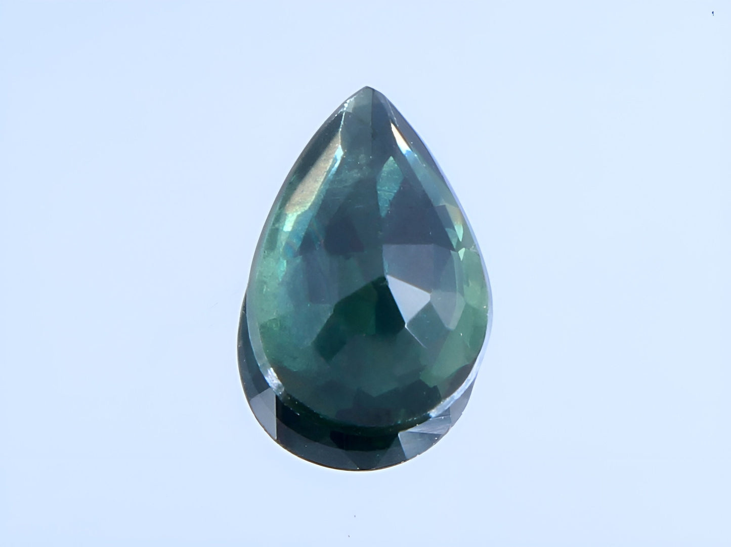 Stunning natural Teal Sapphire Pear cut shape faceted loose gemstone 0.41 Carat for jewelry making, September birthstone