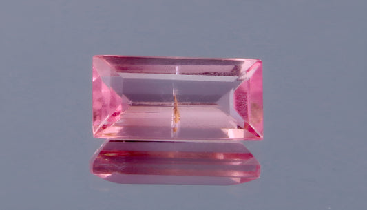 Natural GSI Certified Rubellite Tourmaline Baguette Cut 1.32 Ct Loose Gemstone, Genuine Rubellite Unmounted Gemstone
