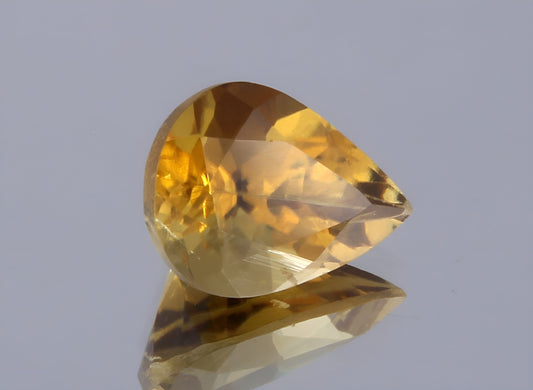 Natural GSI Certified Yellow Tourmaline Pear Cut 1.10 Ct Loose Gemstone, Genuine Unmounted Yellow Tourmaline Faceted Gemstone for Jewelry