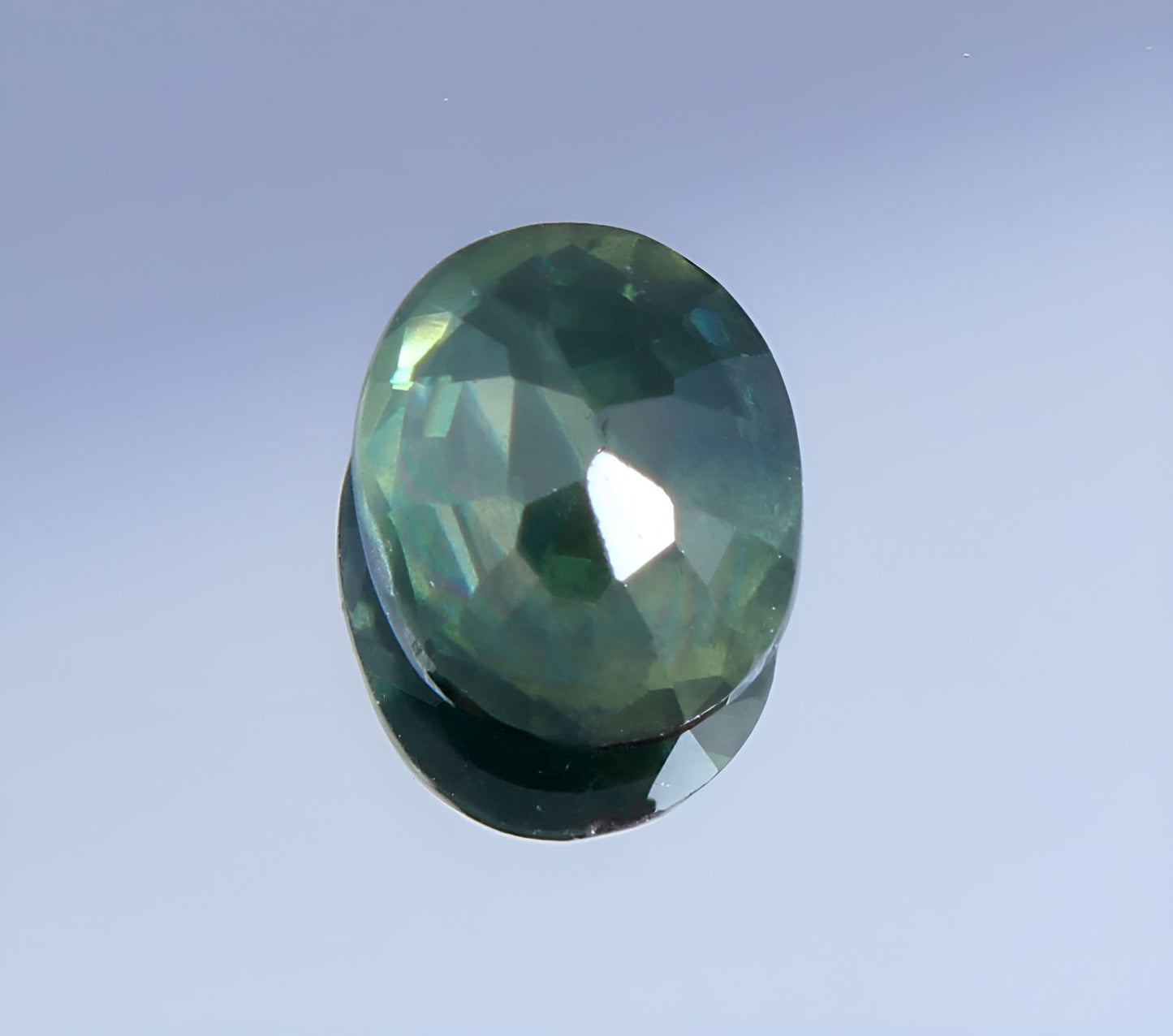 Stunning natural Teal Sapphire oval cut shape faceted loose gemstone 0.40 Carat for jewelry making, September birthstone