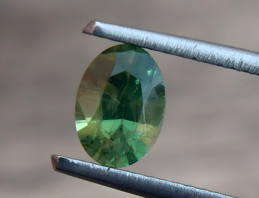 Stunning GSI certified natural green teal Sapphire round cut faceted loose gemstone 1.08 carat, September birthstone for jewelry making