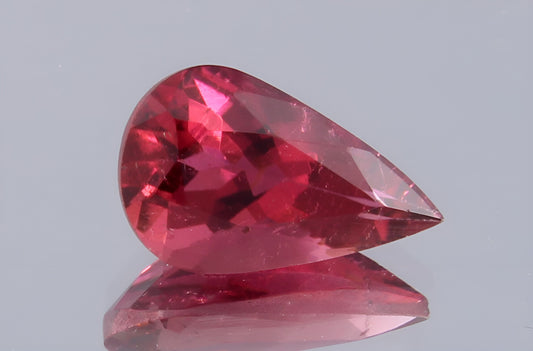 Natural GSI Certified Rubellite Tourmaline Pear Cut 1.15 Ct Loose Gemstone, Genuine Rubellite Unmounted Gemstone