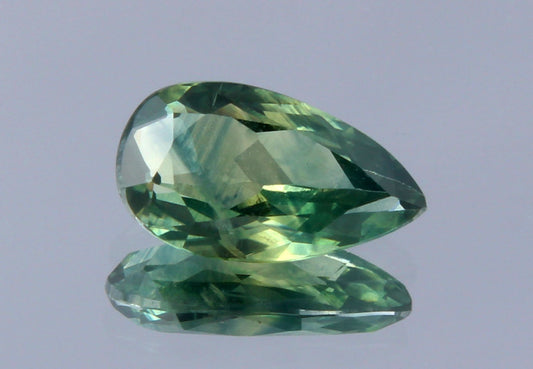 Sparkling GSI certified natural Teal Sapphire pear cut faceted loose gemstone 0.75 Carat, September birthstone for jewelry making