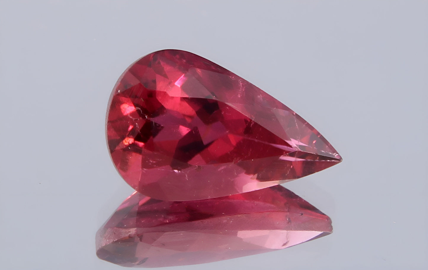 Natural GSI Certified Rubellite Tourmaline Pear Cut 1.15 Ct Loose Gemstone, Genuine Rubellite Unmounted Gemstone