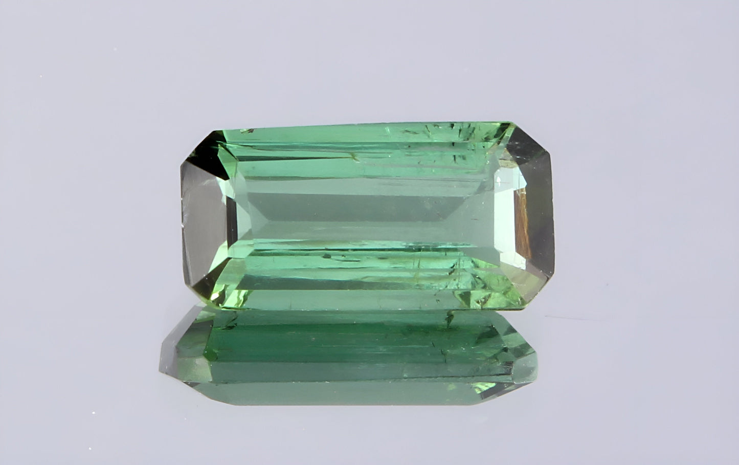 GSI Certified Natural Verdelite Tourmaline Octagon Cut 1.10 Ct Loose Gemstone, Green Tourmaline Unmounted Faceted Gemstone