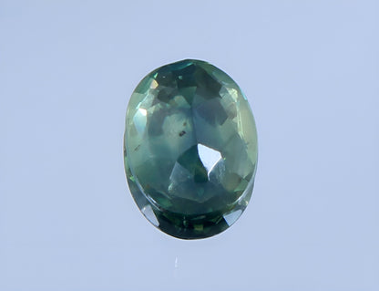 Stunning natural green Teal Sapphire oval cut shape faceted loose gemstone 0.44 Carat for jewelry making, September birthstone