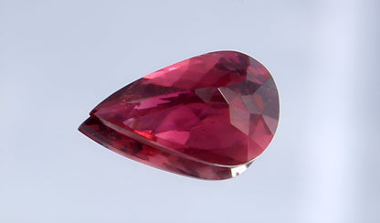 Natural GSI Certified Rubellite Tourmaline Pear Cut 1.15 Ct Loose Gemstone, Genuine Rubellite Unmounted Gemstone