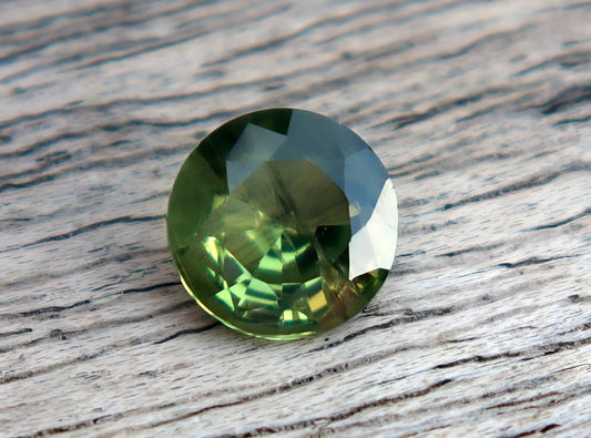 Stunning GSI certified natural green teal Sapphire round cut faceted loose gemstone 0.80 carat, September birthstone for jewelry making