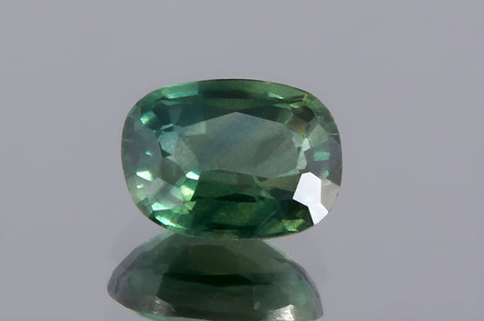 stunning natural green Teal Sapphire cushion cut shape faceted loose gemstone 0.43 Carat for jewelry making, September birthstone