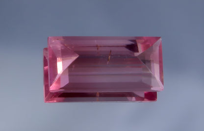 Natural GSI Certified Rubellite Tourmaline Baguette Cut 1.32 Ct Loose Gemstone, Genuine Rubellite Unmounted Gemstone