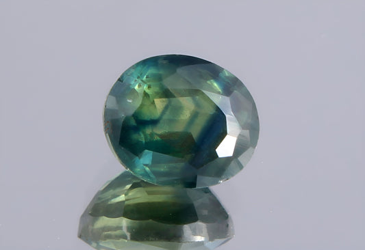 Stunning natural Teal Sapphire oval cut shape faceted loose gemstone 0.53 Carat for jewelry making, September birthstone