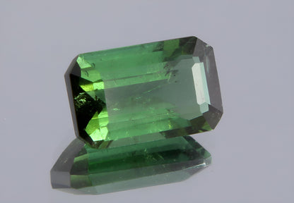 GSI Certified Natural 1 Ct Verdelite Tourmaline Octagon Cut Loose Gemstone, Genuine Green Tourmaline Unmounted Gemstone For Jewelry Making