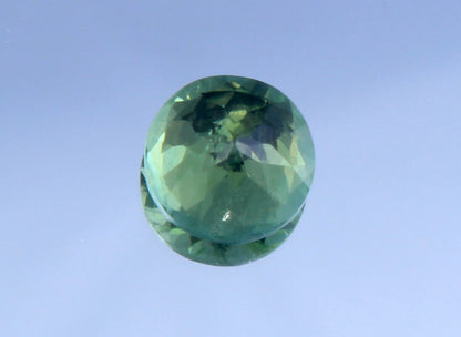 High Grade IGI Certified 1.17 Ct Green Verdelite Tourmaline Round Cut 6.54 - 6.67 x 4.28 mm Loose Gemstone For Jewelry Making