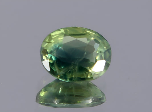 Stunning natural green Teal Sapphire oval cut shape faceted loose gemstone 0.44 Carat for jewelry making, September birthstone